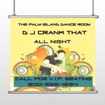 DJ Crank Night 369 Hanging Banner